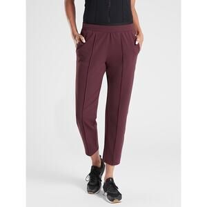 Athleta Venice Pintuck Pull On‎ Pants Antique Burgundy Women’s Size XL